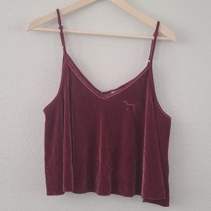 Pink Victoria's Secret velvet tank top